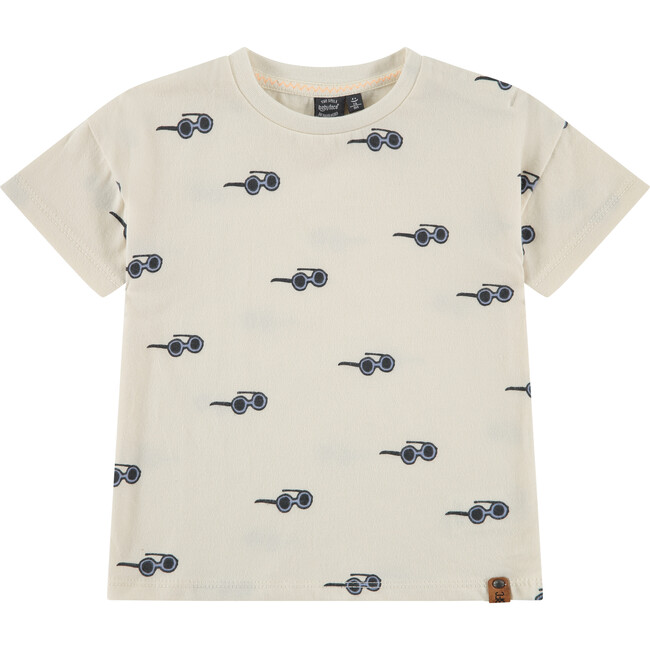 All-Over Sunglasses Graphic Print T-Shirt, Off White