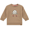 Crew Neck Smiling Character Print Sweatshirt, Peanut - Sweatshirts - 1 - thumbnail