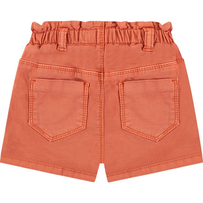 Paperbag Style Silhouette Wiast Shorts, Grapefruit - Shorts - 2