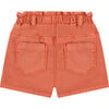 Paperbag Style Silhouette Wiast Shorts, Grapefruit - Shorts - 2