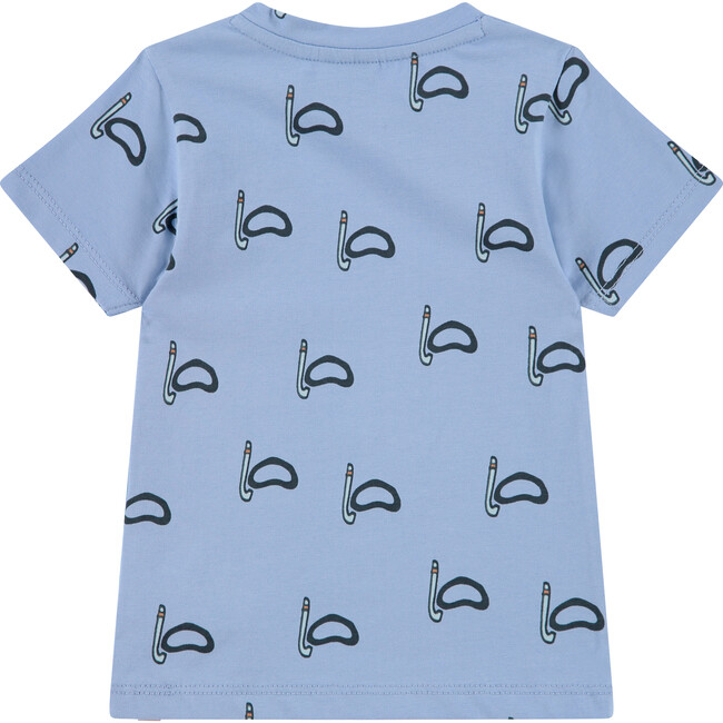 All-Over Snorkel Graphic T-Shirt, Sky - Tees - 2