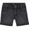 Denim Shorts, Smoke - Shorts - 1 - thumbnail