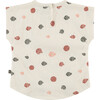 All-Over Blowish Graphic Print Short Sleeve Top, Ivory - Blouses - 2