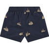 All-Over Swimming Graphic Print Swim Trunks, Smoke - Swim Trunks - 2