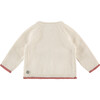 Knit Cardigan With Contrast Bottom Lining, Ivory - Cardigans - 2