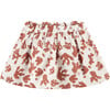 Tiered Gauze All-Over Sea Plant Graphic Print Cinched Waist Skirt, Gravel - Skirts - 2