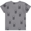 Short Sleeve All-Over Octopus Graphic Print T-Shirt, Ash - Tees - 2