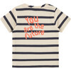 "You Are The Future" Graphic Print Striped T-Shirt, Chalk - Tees - 2