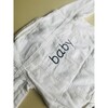 "baby" Embroidered Denim Jacket, White And Black - Denim Jackets - 2