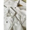 Women's "mama" Embroidered Denim Jacket, White And Rainbow - Denim Jackets - 3