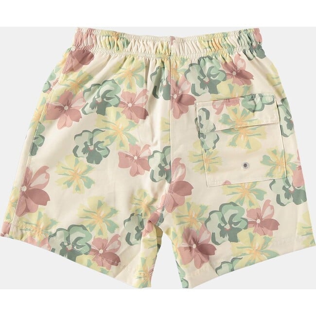 Field Of Flowers Print Back Pocket Drawstring Swim Shorts, Multicolors - Swim Trunks - 2