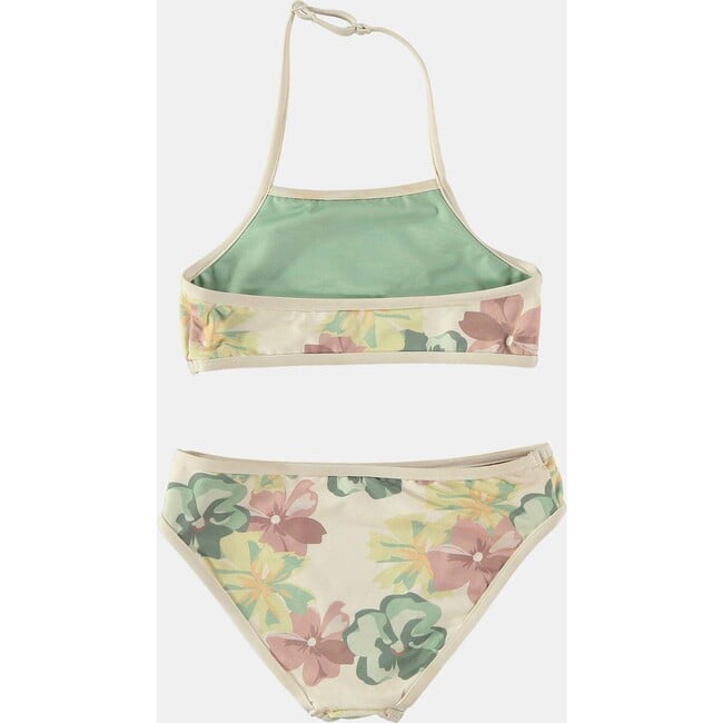 Field Of Flowers Print Reversible Bikini, Multicolors - Two Pieces - 2