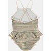 Baby Striped Sleeveless Cross-Back Strap Swimsuit, Multicolors - One Pieces - 2 - thumbnail