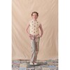 Floral Embroidered Knit Crew Neck Vest, Light Yellow - Vests - 3