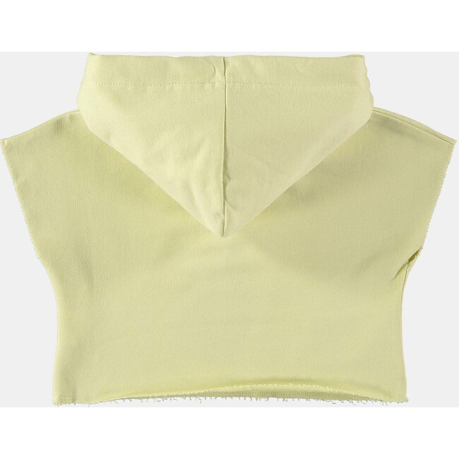 Baby Hello-Coco Print Short Sleeve Hooded Sweatshirt, Yellow - Sweatshirts - 2