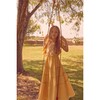 Butterfly Knitted Cross Back Long Dress, Yellow - Dresses - 3