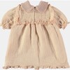 Baby Embroidered Collar Puff Sleeve Smock Dress, Pink - Dresses - 2