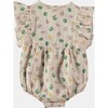 Vintage Fruits Bambula Breaker Print Frilled Sleeve Romper, Beige - Onesies - 2