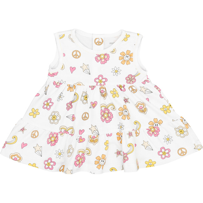 Groovy Flowers Dress with Diaper Cover