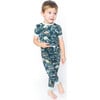 Prehistoric Friends Dinosaur Two-Piece Bamboo Short Sleeve Kids Pajama Pants Set - Pajamas - 3