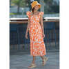 Women's Brooke Flutter Sleeve V Neck Dress, Spring Shadow Clementine - Dresses - 2
