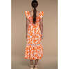 Women's Brooke Flutter Sleeve V Neck Dress, Spring Shadow Clementine - Dresses - 3