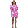Women's Daphne Puffed Sleeve Spring Shadow Dress, Rose Violet - Dresses - 1 - thumbnail