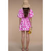 Women's Daphne Puffed Sleeve Spring Shadow Dress, Rose Violet - Dresses - 3