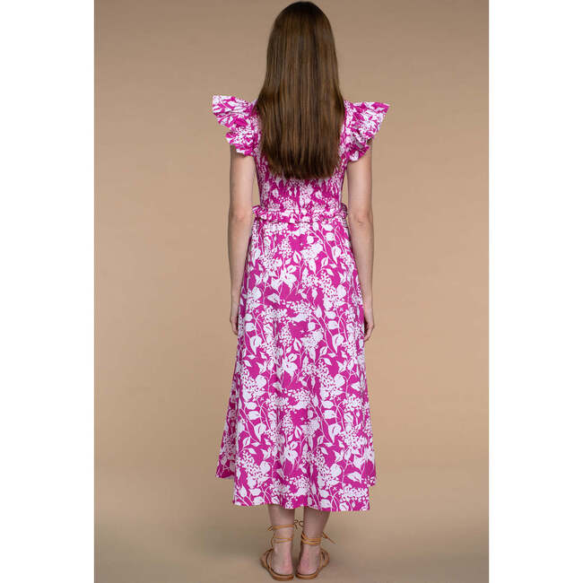 Women's Lila Flutter Sleeve Spring Shadow Dress, Rose Violet - Dresses - 2