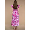 Women's Lila Flutter Sleeve Spring Shadow Dress, Rose Violet - Dresses - 2