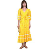 Women's Claire V Neck Wrap Dress, Scatter Golden - Dresses - 1 - thumbnail