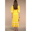 Women's Claire V Neck Wrap Dress, Scatter Golden - Dresses - 3