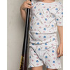 The Organic Short Sleeve Pajama Set, Batter Up - Pajamas - 2