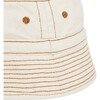 Piob Flat Crown Flared Brim Hat, Ecru - Hats - 2