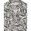 Steve Cuban Colar Short Sleeve Print Shirt, Black Flowers - Shirts - 3
