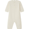 Tilouana Cashmere Rib Knit Footless Jumpsuit, Milk White - Onesies - 2