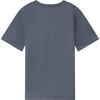 Thibald Crew Neck Short Sleeve Silkscreen Print T-Shirt, Blue Grey - Tees - 2 - thumbnail