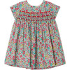 Maruska Liberty Floral Print Hand-Embroidered Smocked Dress, Mint - Dresses - 1 - thumbnail
