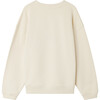 Tayla Ribbed Crew Neck Print Sweatshirt, Ecru - Sweatshirts - 2