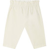 Luciole Pleated Waist Wide Leg Pants, Milk White - Pants - 1 - thumbnail