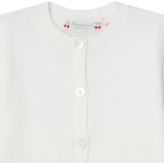 Teyana Ribbed Neck Straight Cut Cardigan, Pale yellow - Cardigans - 3