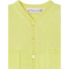 Tahiel V-Neck Ribbed Straight Cut Cardigan, Fluorescent Yellow - Cardigans - 3