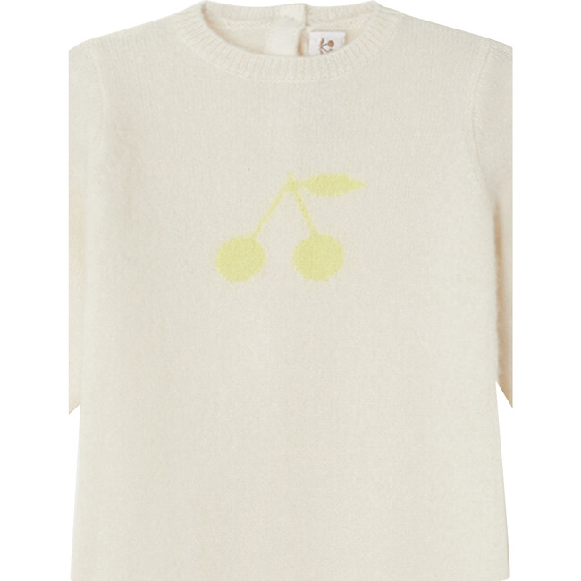 Tilouana Cashmere Rib Knit Footless Jumpsuit, Milk White - Onesies - 3