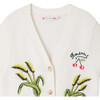 Ticiana Hand-Embroidered Sleeveless Cardigan, White - Cardigans - 3