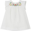 Laurie Sleeveless Embroidered Ruffle Dress, Milk White - Dresses - 1 - thumbnail