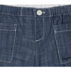 Nateo Straight Cut Chambray Shorts, Blue - Shorts - 3
