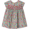 Maruska Liberty Floral Print Hand-Embroidered Smocked Dress, Mint - Dresses - 2