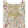 Paysanne Short Sleeve Hand-Embroidered Print Smocked Dress, Ecru - Dresses - 3