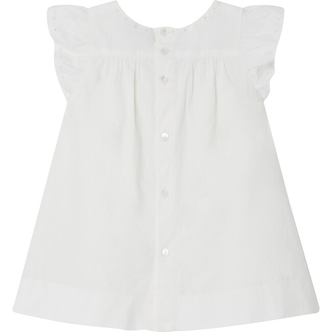 Laurie Sleeveless Embroidered Ruffle Dress, Milk White - Dresses - 2