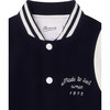 Medford Letterman-Style Straight Cut Ribbed Jacket, Marine - Jackets - 3